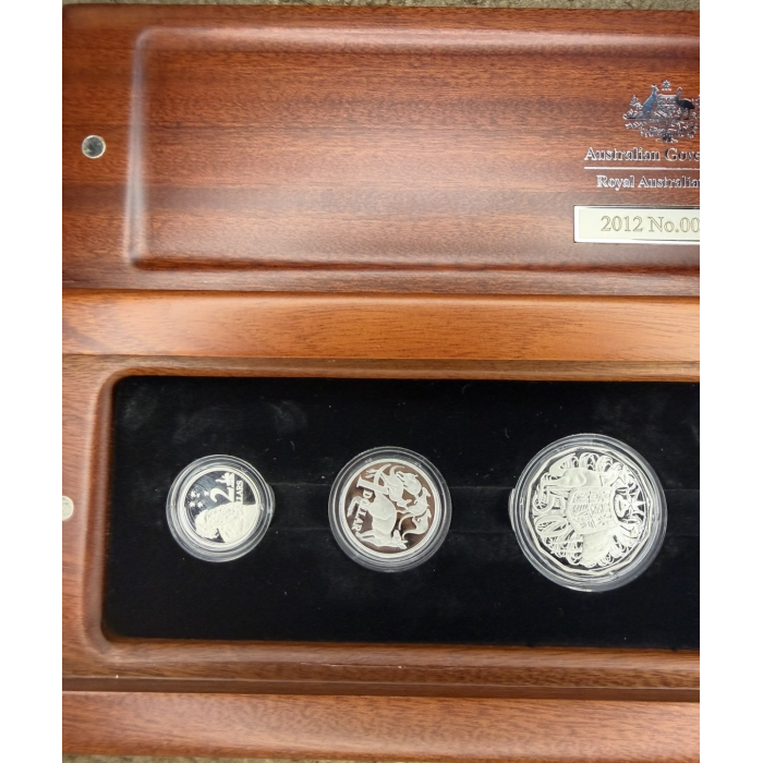 2012 Fine Silver Proof Year Set – Royal Australian Mint – Numbered Timber Case