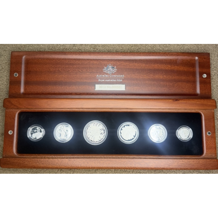 2012 Fine Silver Proof Year Set – Royal Australian Mint – Numbered Timber Case
