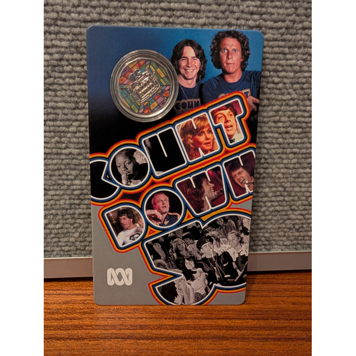 2024 50c 50th Anniversary Of Countdown Coloured Unc Coin In Card