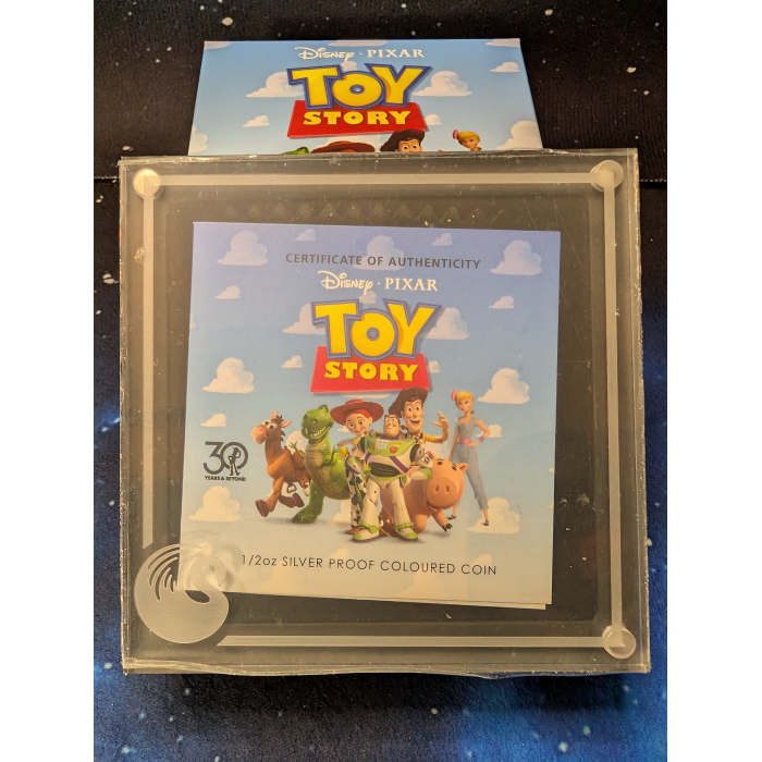 2025 50c 30th Anni Disney Pixar Toy Story 1/2oz Silver Proof Coloured Coin