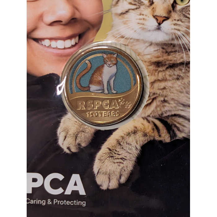 PNC Australia 2021  Cat  RSPCA 150 Years Caring and Protecting $1 Coloured Coin