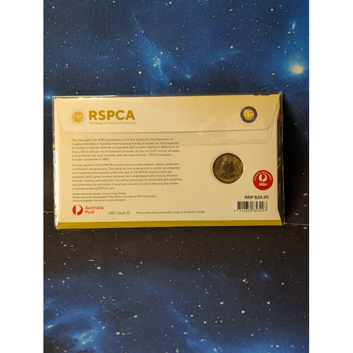 PNC Australia 2021  Cat  RSPCA 150 Years Caring and Protecting $1 Coloured Coin