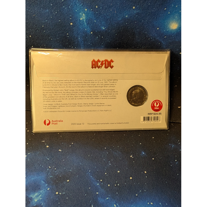 2020 Australia 20c ACDC Back in Black AC/DC PNC