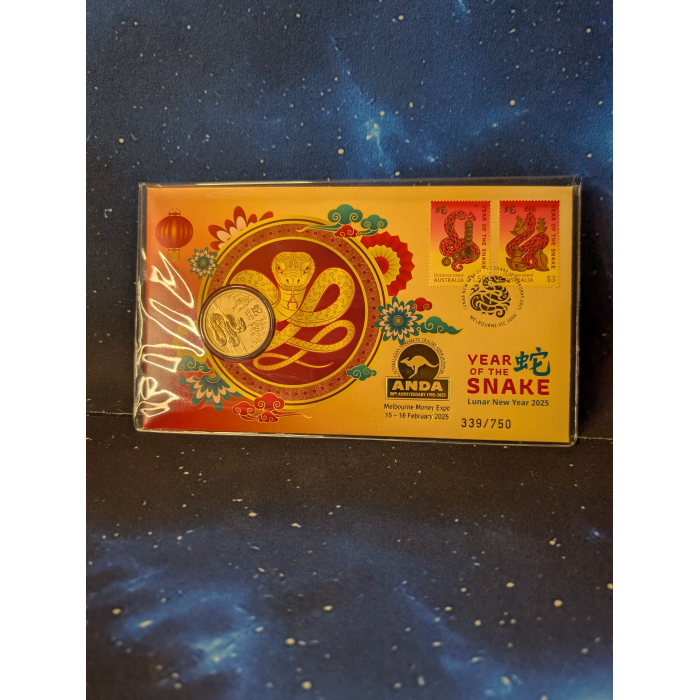 2025  $1 Melbourne ANDA Money Expo Lunar Year of the Snake PNC 339/750