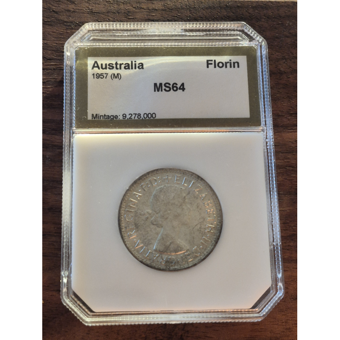 MS64 1957 FLORIN 