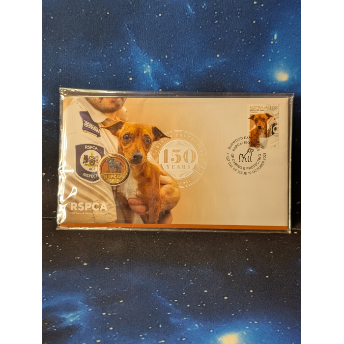 PNC Australia 2021 Dog RSPCA 150 Years Caring and Protecting $1 Coloured Coin