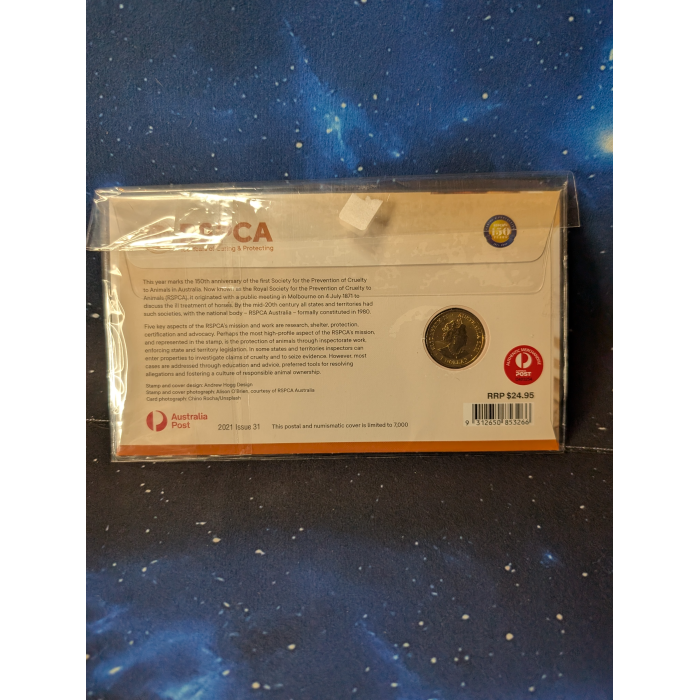 PNC Australia 2021 Dog RSPCA 150 Years Caring and Protecting $1 Coloured Coin
