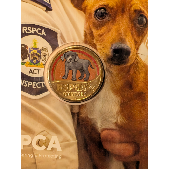 PNC Australia 2021 Dog RSPCA 150 Years Caring and Protecting $1 Coloured Coin
