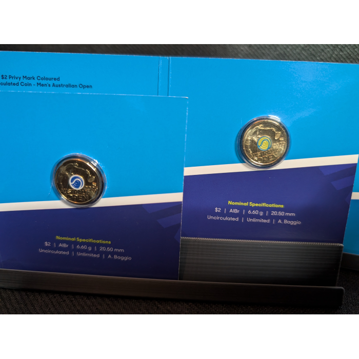 2025 $2 Australian open Tennis Fluro  & Blue Men's &  women's 