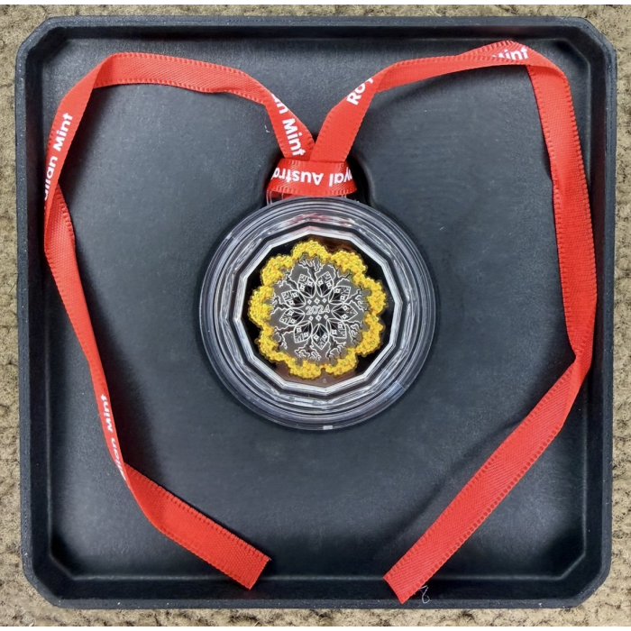 2024 50c Christmas Festive Florals Fine Silver Proof Coin – RAM