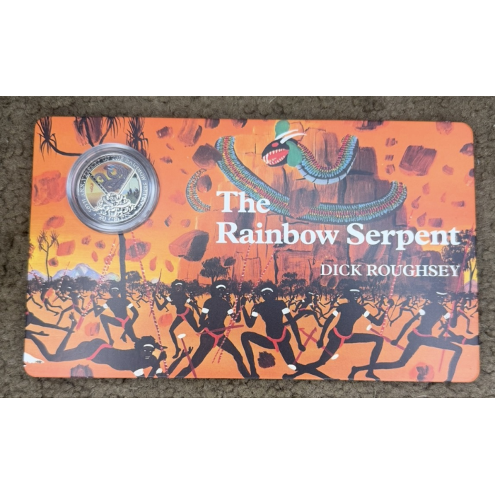 2025 20c Rainbow Serpent 50th Anniversary Coloured UNC Coin – RAM Dick Roughsey