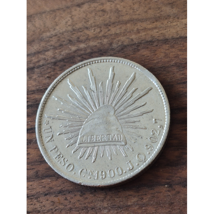 1900 Mexico Silver 1 Peso – Culiacán Mint