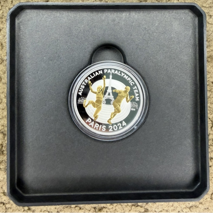 2024 $5 Australian Paralympic Team Paris Silver Proof Coin – RAM