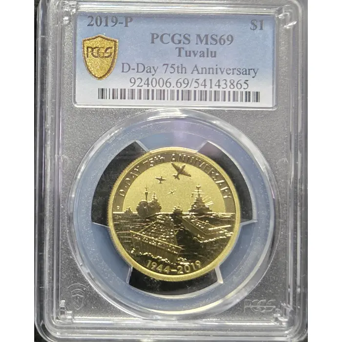 2019 -P    D Day 75th Anniversary MS69 $1 