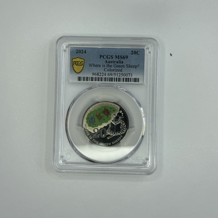 2024 WHERE IS THE GREEN SHEEP 20 CENT PCGS GRADED MS69
