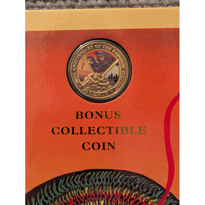 Rainbow Serpent 50th 2025 20c Colour Gold Plated Coin Special Edition Book