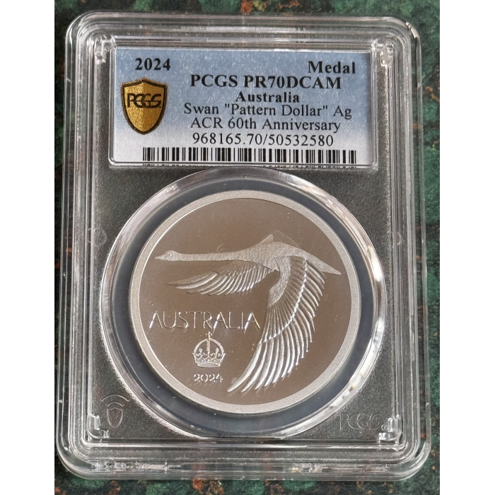 2024 Swan Silver Proof "Pattern Dollar" ACR 60th Anniversary - PR70DCAM