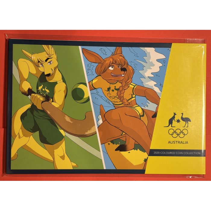 2020 Tokyo Olympics Hockey/Surfer Cover - Folder with 5 x UNC  $2 Coins