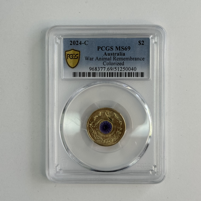 PCGS MS69 2024 War Animals Remembrance  $2 Coin ‘C’ Mintmark