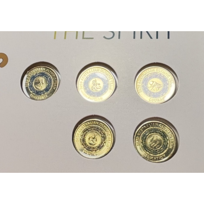 2020 Tokyo Olympics Surfer Roo Cover -  Folder with 5 x UNC $2 Coins