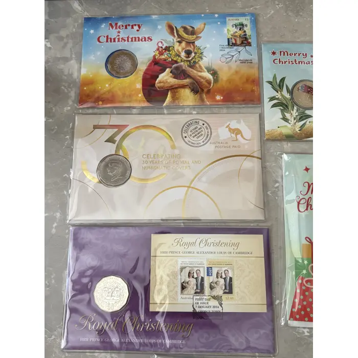 BUNDLE of 10 Australia Post PNCs - Tennis, Torres Strait, Xmas - 50c, $1, $2, $5