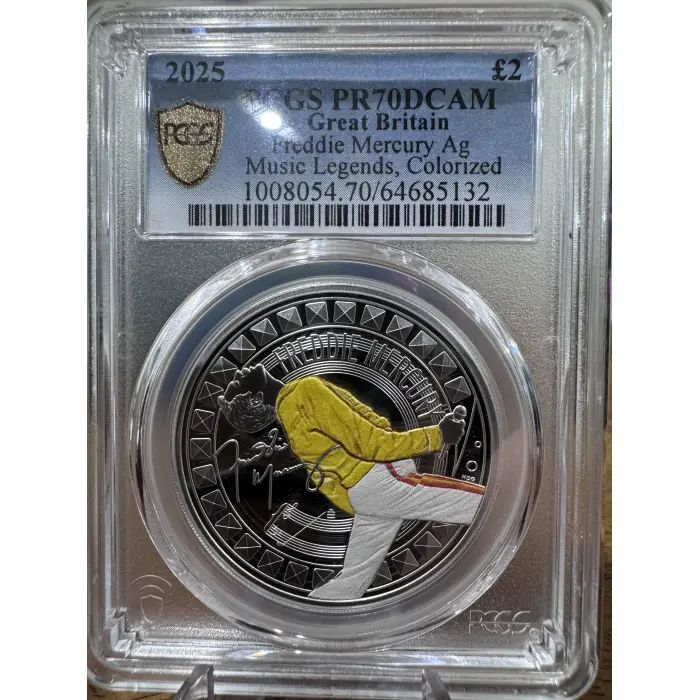 2025 Freddie Mercury TOP POP PR70 1 Oz Colour coin