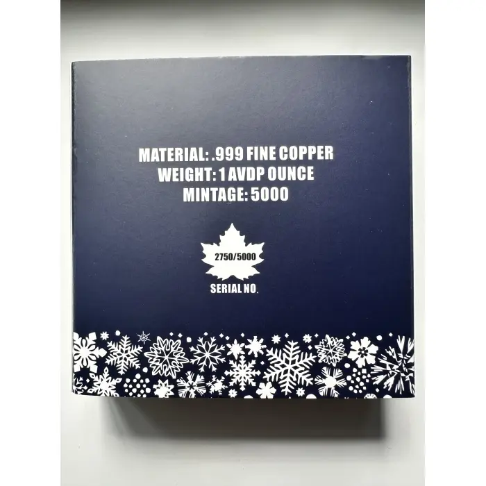 2026 1oz Copper - Winter Maple - Dual Sided Diamond Dust
