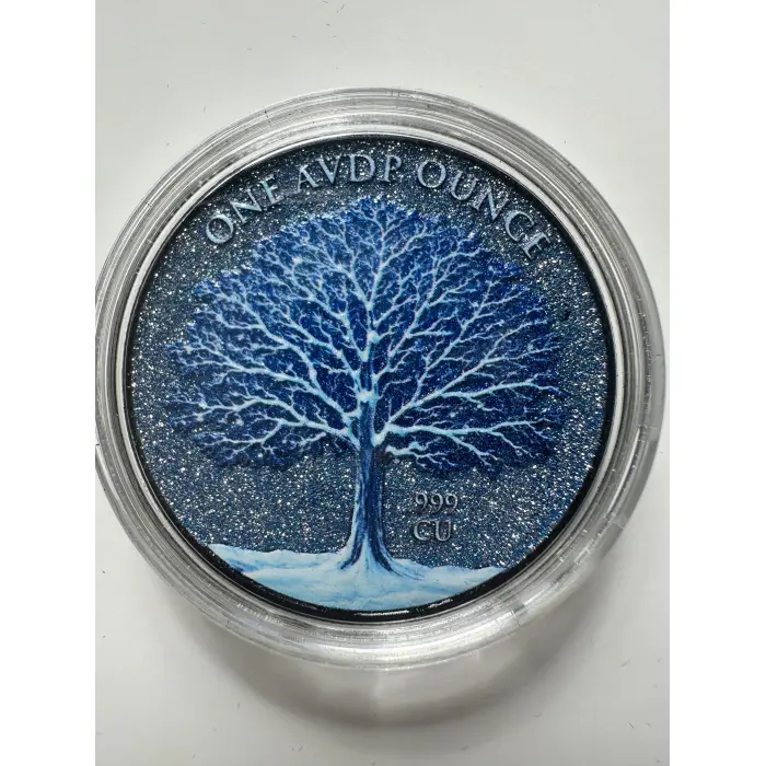 2026 1oz Copper - Winter Maple - Dual Sided Diamond Dust
