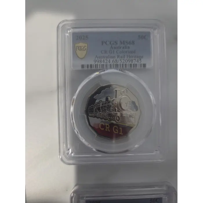 2025 Steam Giants – Australian Rail Heritage 50c Coloured  Set Grade