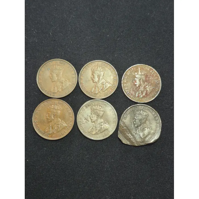6x BULK KING GEORGE V PENNY BULK 