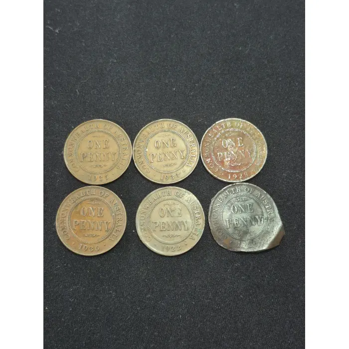 6x BULK KING GEORGE V PENNY BULK 