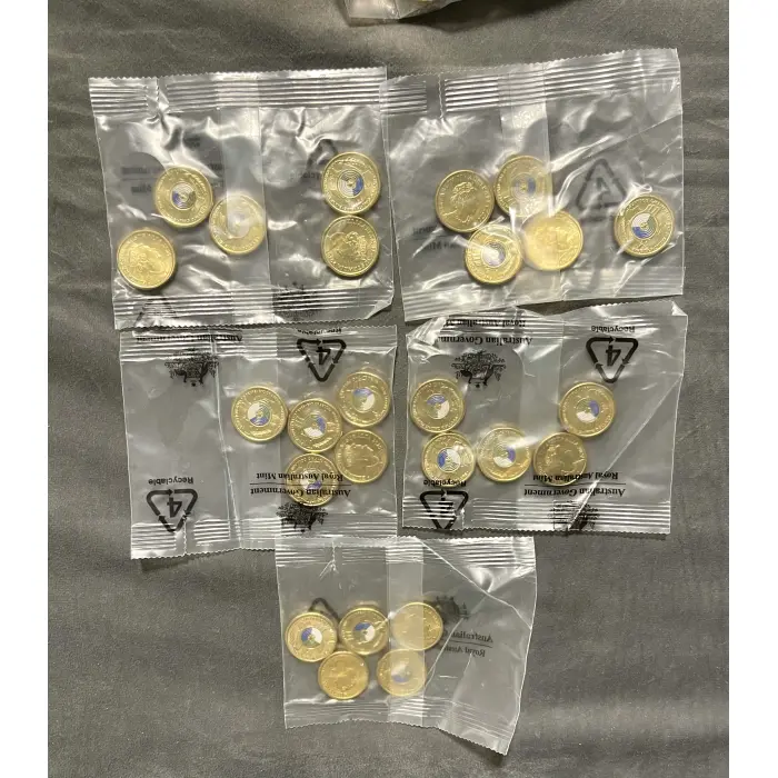 5x 2020 $2 - 75 Years End Of World War 2 -RAM 5 coin Bags -25 coins total