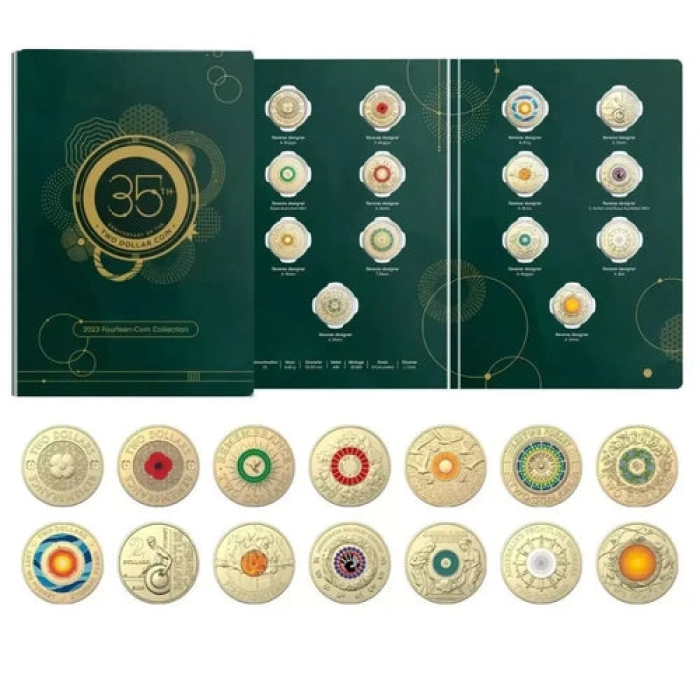 $2 35th Anniversary 14x UNC 2023 Coin Set (Red Poppy)