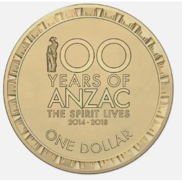 2017 $1  100 YEARS OF ANZAC RAM SEALED BAG 10 UNCIRCULATED COINS