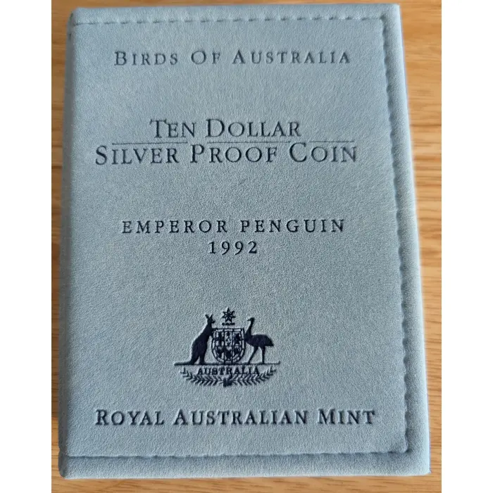 $10 Silver Proof Birds Of Australia Emperor Penguin RAM Coin