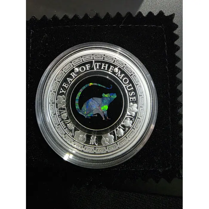 Australian Opal Lunar Series 2020 Year of the Mouse 1oz Silver Proof Coin