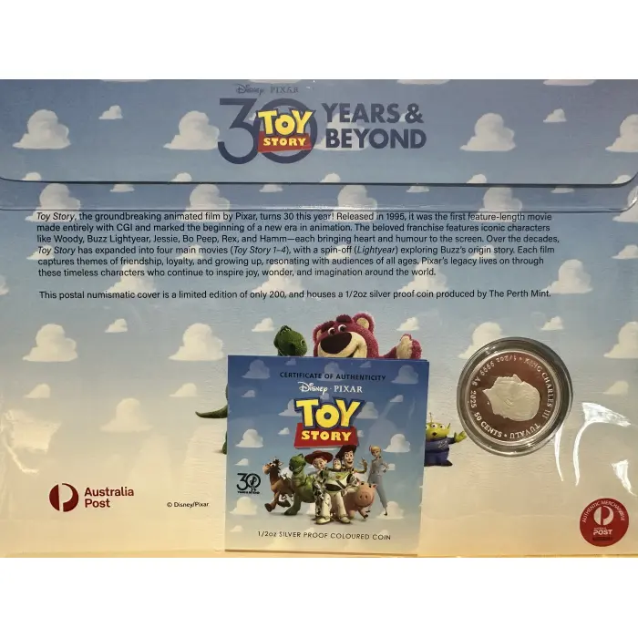 Toy Story oversized PNC 1/2oz silver 30th Anniversary 