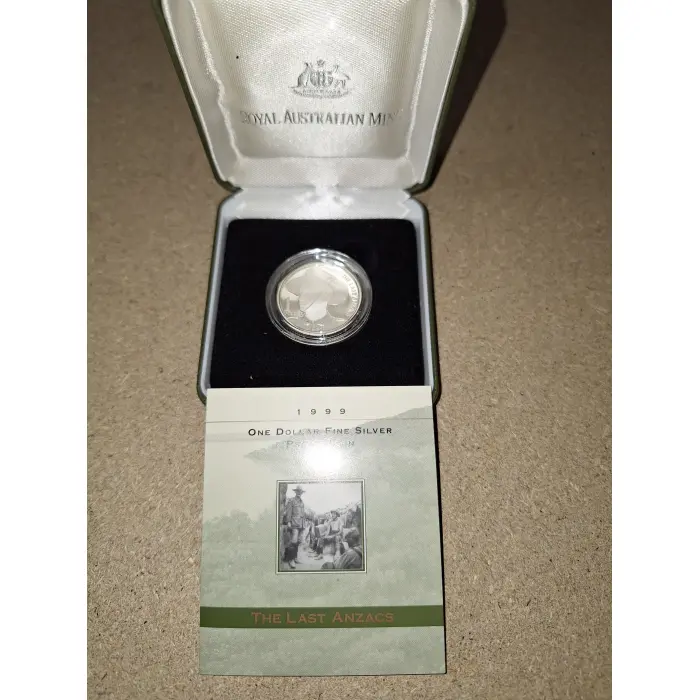 1999 $1 Proof - The Last Anzacs Silver