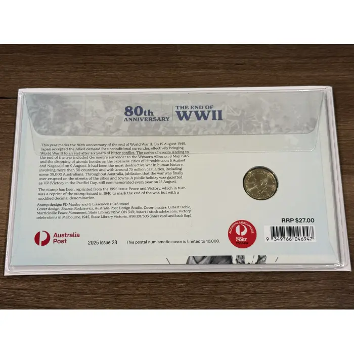 2025 80th Anniversary of WWII Poppy Wreath PNC