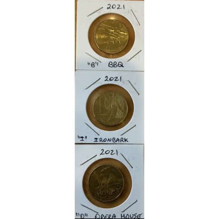 2021 Great Aussie Coin Hunt 2 - $1 x 3
