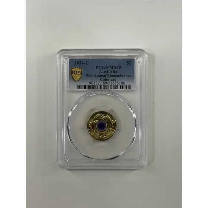 MS69 2024-C $2 WAR ANIMAL REMEMBRANCE COLORIZED