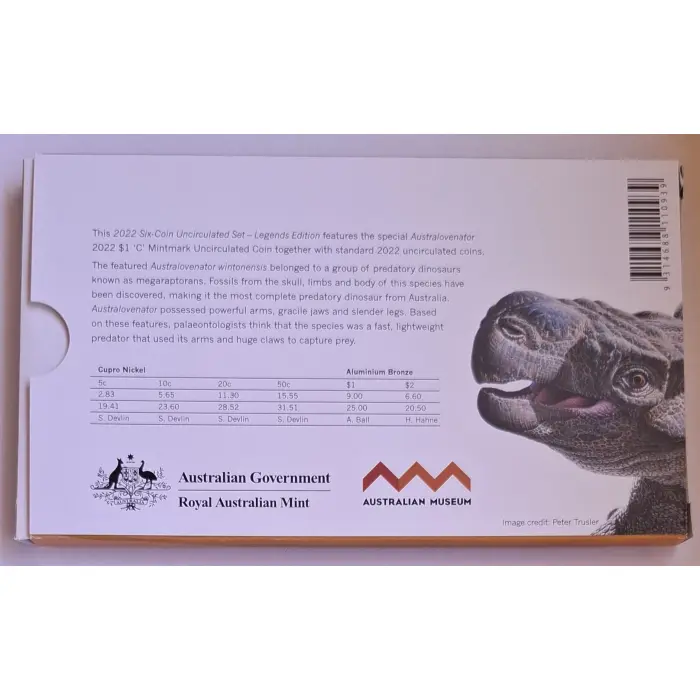 2022 Dinosaurs Downunder LEGENDS EDITION Year Set