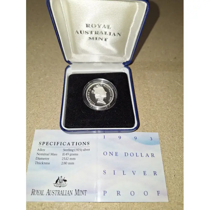 1993 $1 Proof - Landcare Sterling Silver Proof Coin