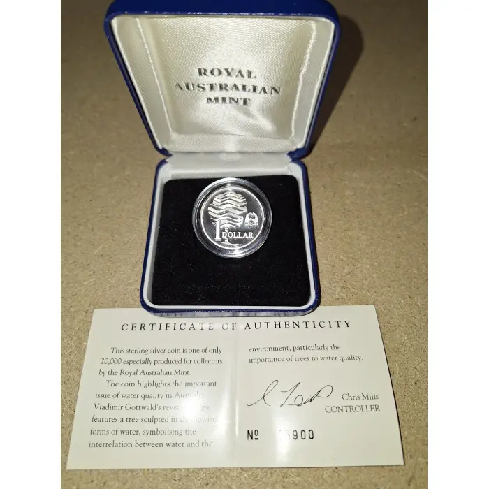 1993 $1 Proof - Landcare Sterling Silver Proof Coin
