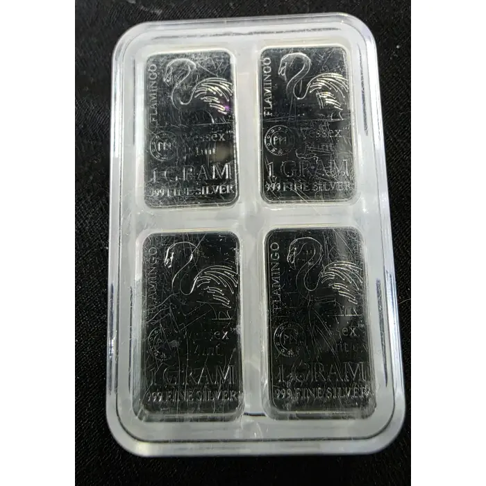 FLAMINGO: 48 x 1 Gram Wessex Mint 999 Fine Silver Bars
