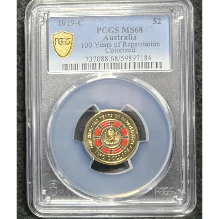 2019 C 100 years of Repatriation MS68 $2