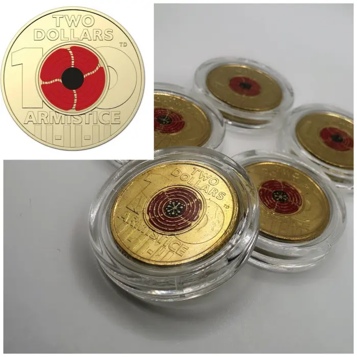 1x UNC 2018 Armistice $2 Coin - In Lighthouse Capsule