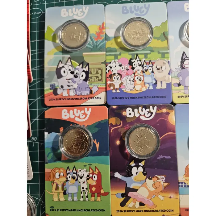 2024 bluey $1- carded coins