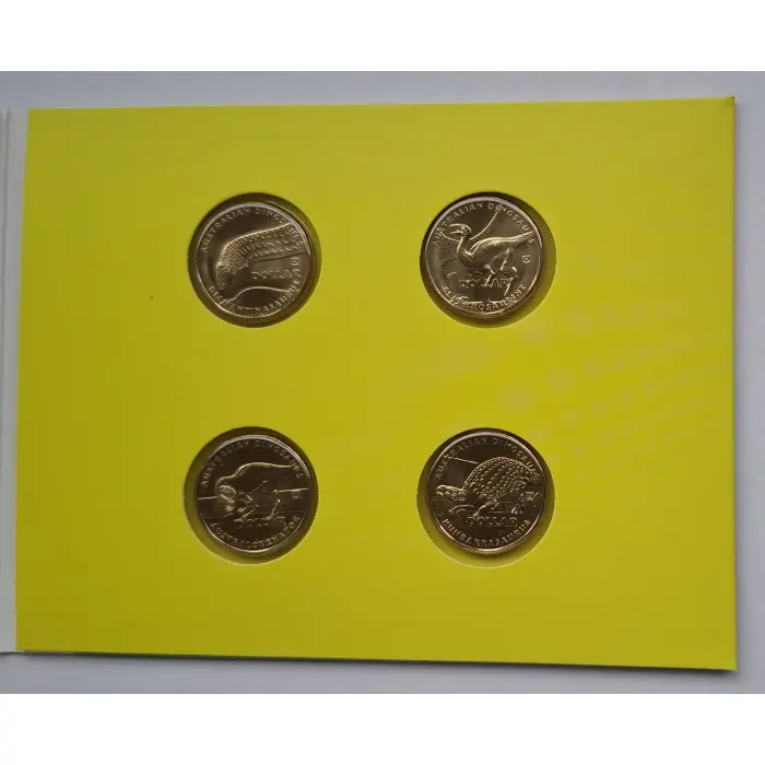 2022 $1 Australian Dinosaurs 'D.I.N.O' Privymark Four-Coin Set