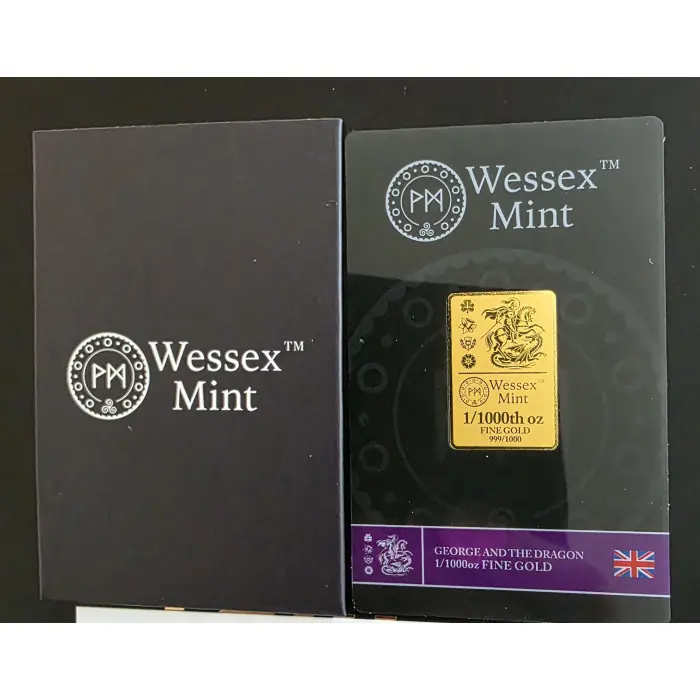 Wessex Mint 1/1000oz .999 Gold George and The Dragon 